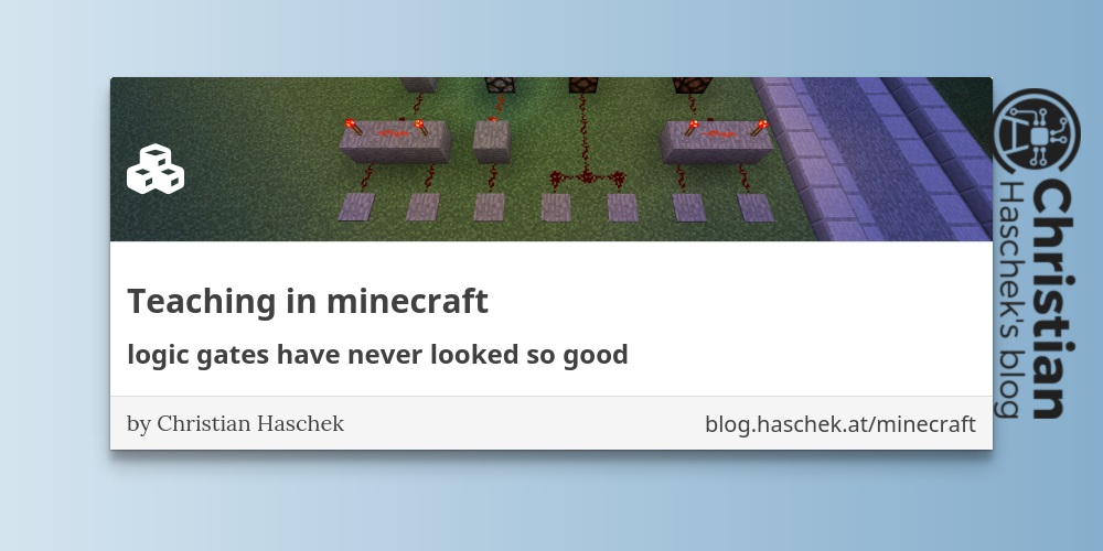 Teaching in minecraft